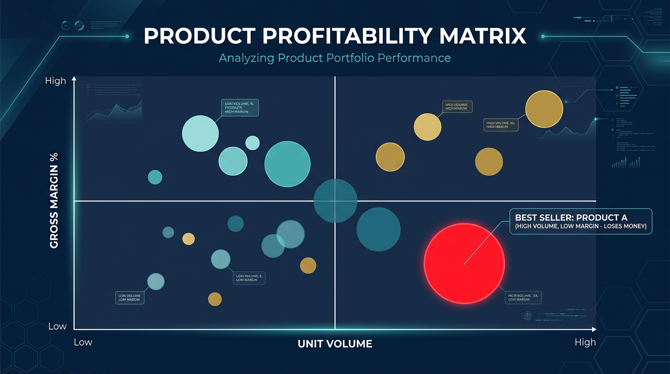 Product profitability analysis showing how a best-selling ecommerce product can secretly lose money after all costs